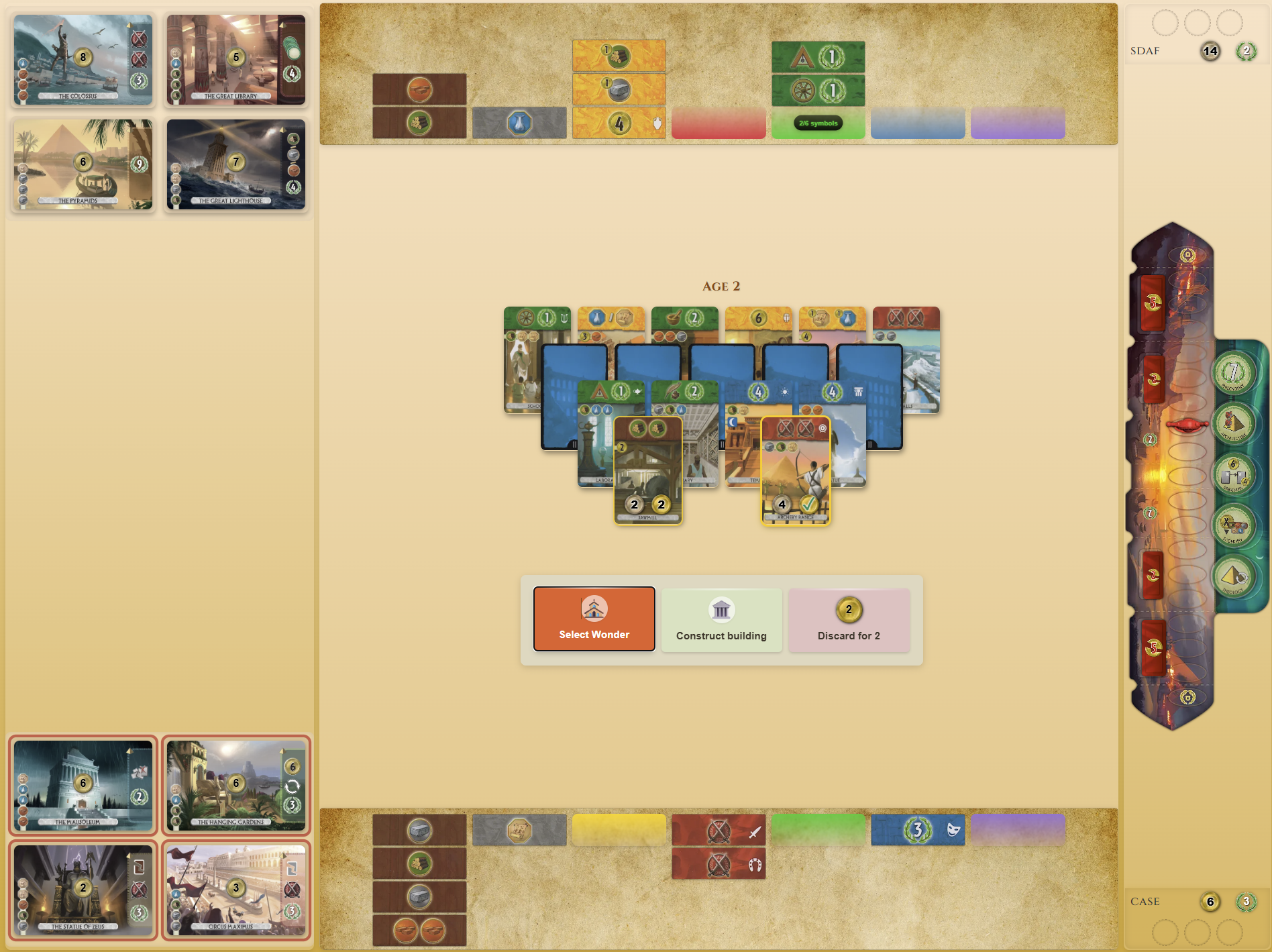 7 Wonders Duel Wonder Construction